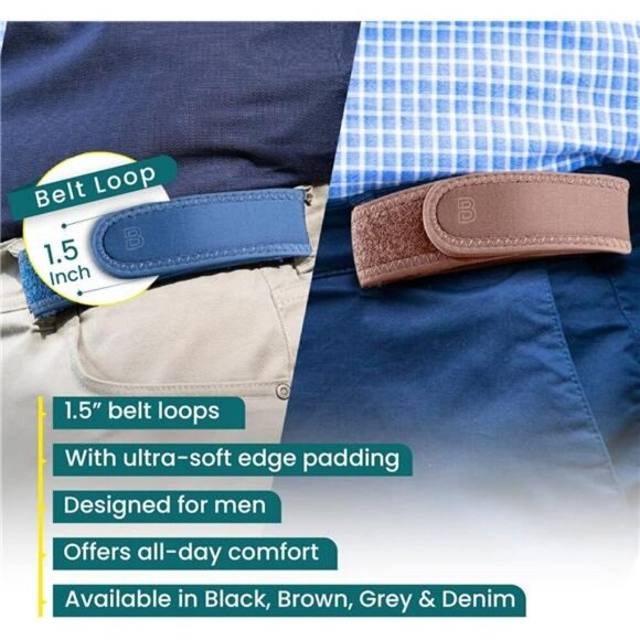BeltBro Pro No Buckle Belt Men Women Elastic Invisible Adjustable TSA Safe - Picture 5 of 8